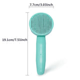 Soft Bristle Self-Cleaning Press Pet Hair Comb Brush