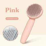 Soft Bristle Self-Cleaning Press Pet Hair Comb Brush