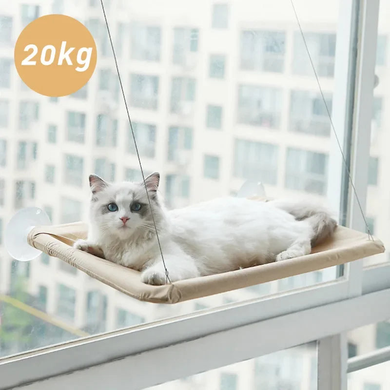 20KG Pet Cat Window Hammock Hanging Sling Cat Bed Comfortable Cat Sunny Window Seat Mount Kitten Climbing Frame Pet Accessories